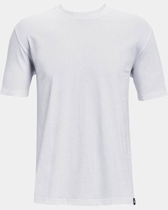 Herren UA Baseline Essential T-Shirt, White, pdpMainDesktop image number 4